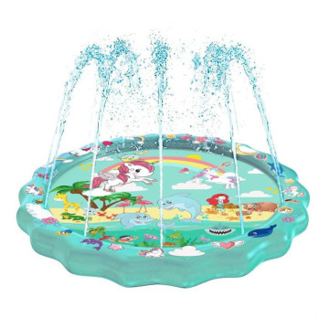 Outdoor Inflatable Kids Water Splash Play Mat Summer Garden Gaming Sprinklers